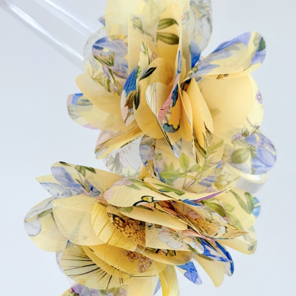 Camilla v neck bias slip dress with back frill in Darling buds - Picture 14 of 16